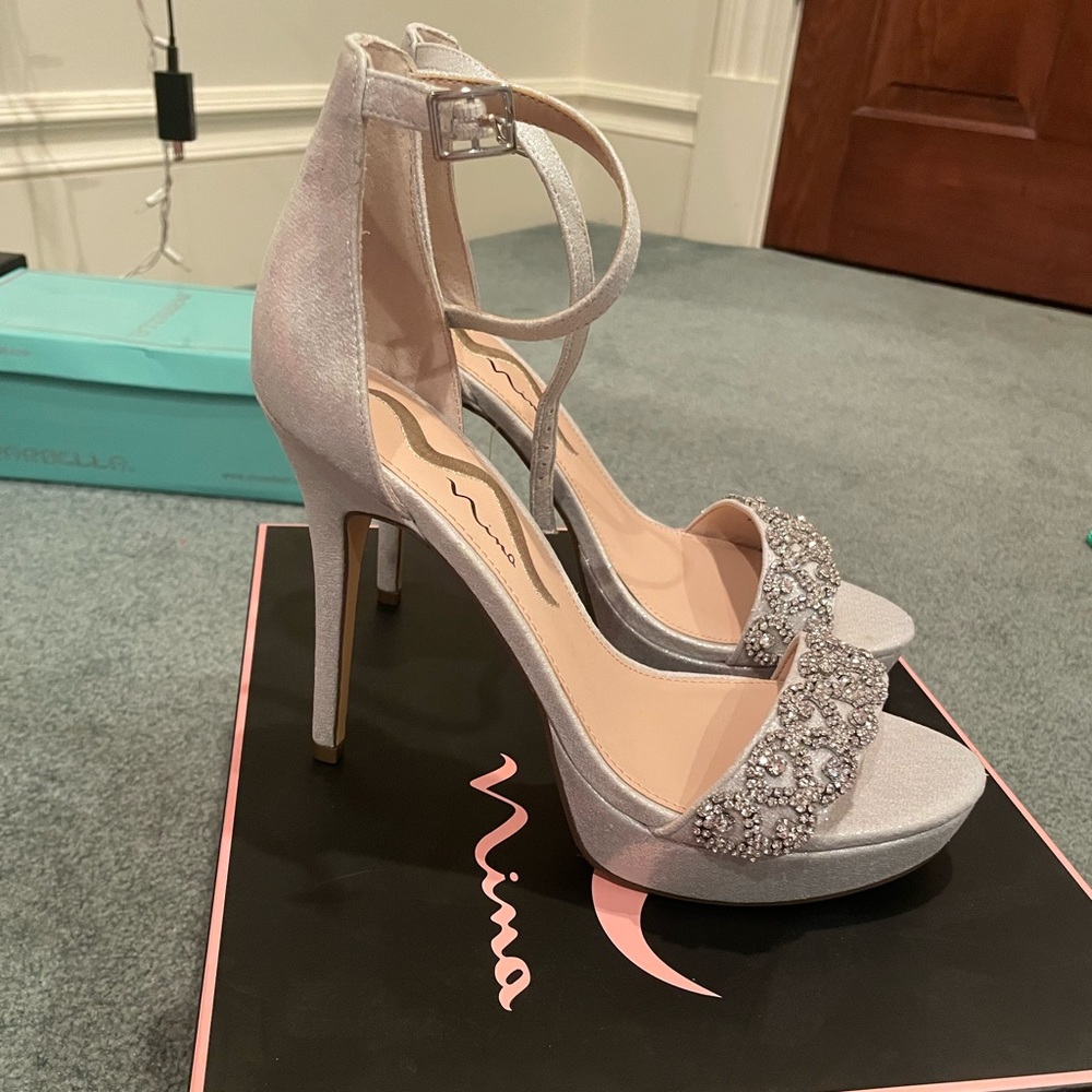 silver heels